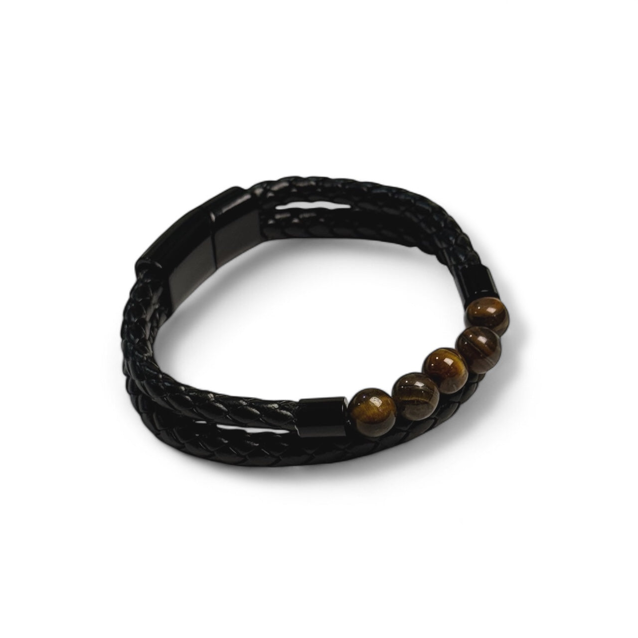Tiger's Eye Leather Cuff