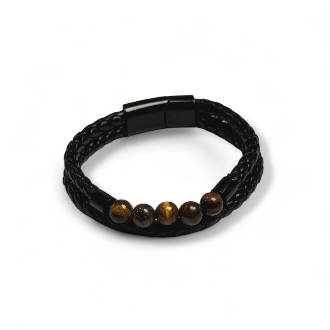 Tiger's Eye Leather Cuff