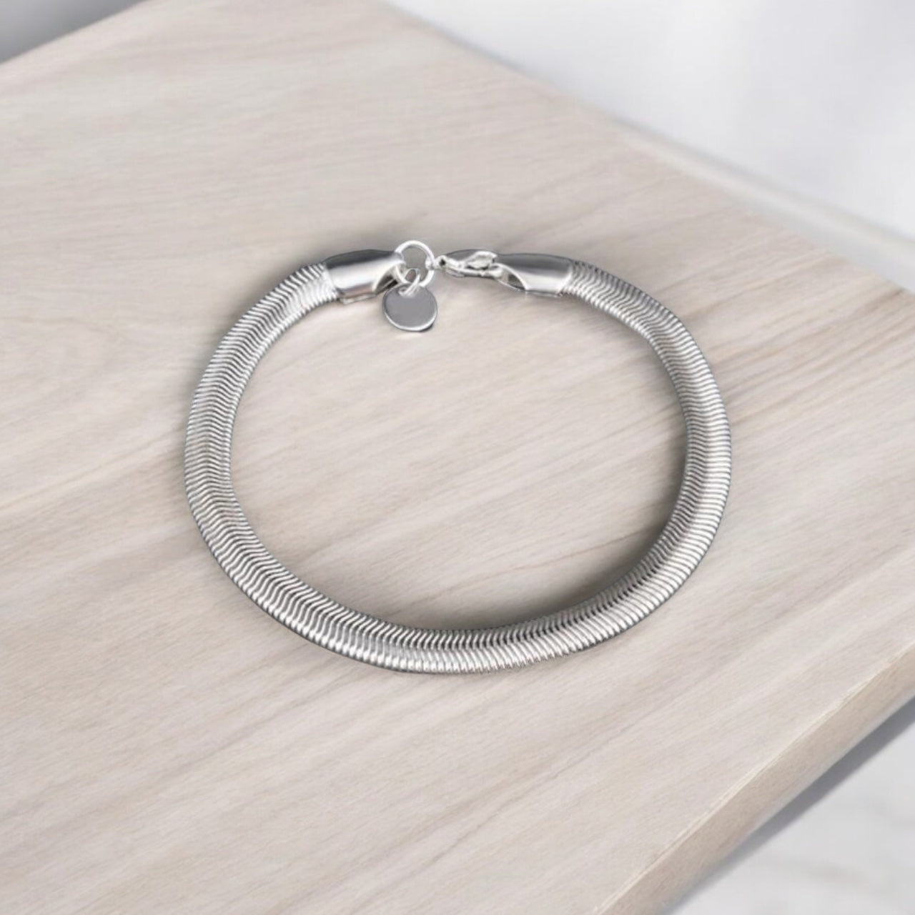 Silver Serpent Snake Chain Bracelet - Zefiro