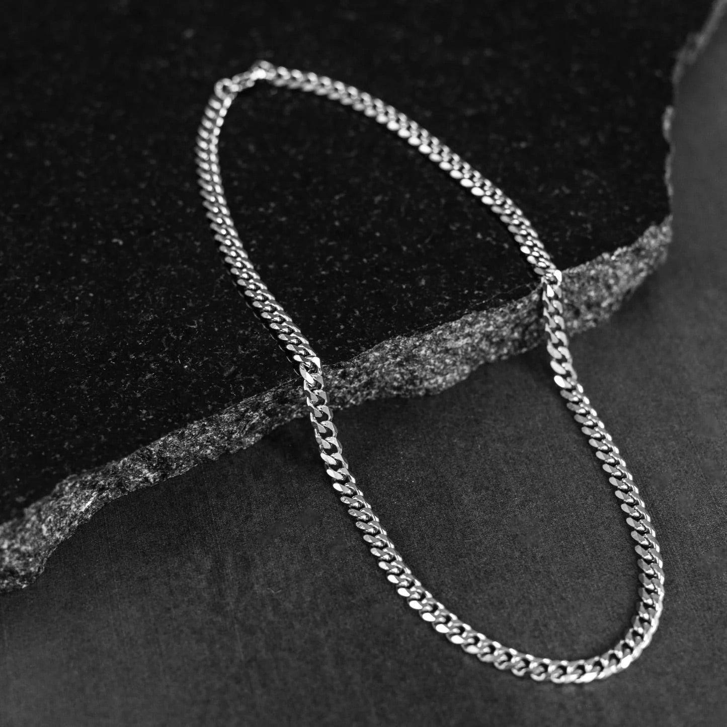 3MM CURB CHAIN (SILVER) - Zefiro