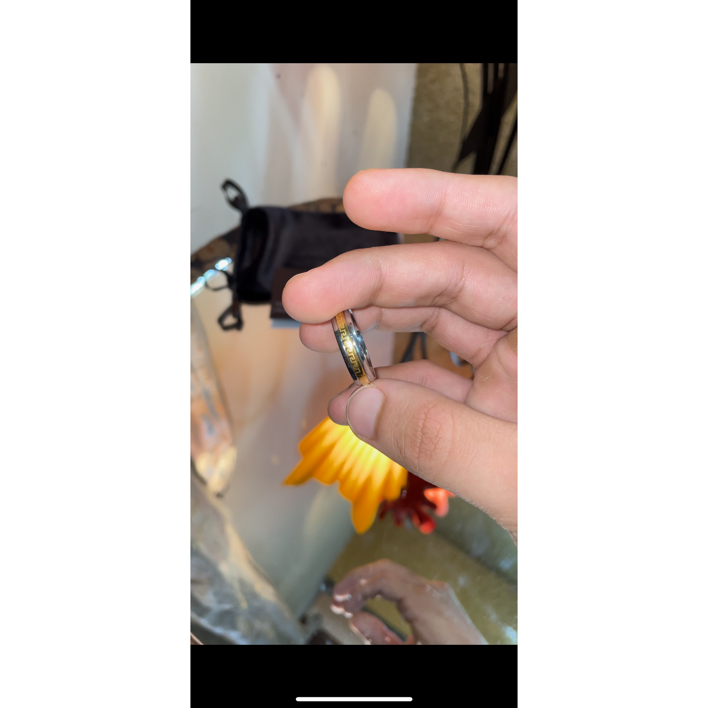 Greek Wave Design Golden Silver Ring - Zefiro