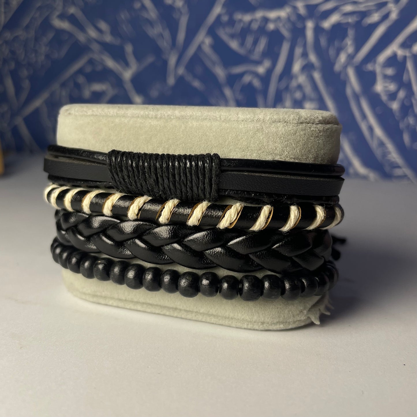 classic leather W&B bracelet - Zefiro