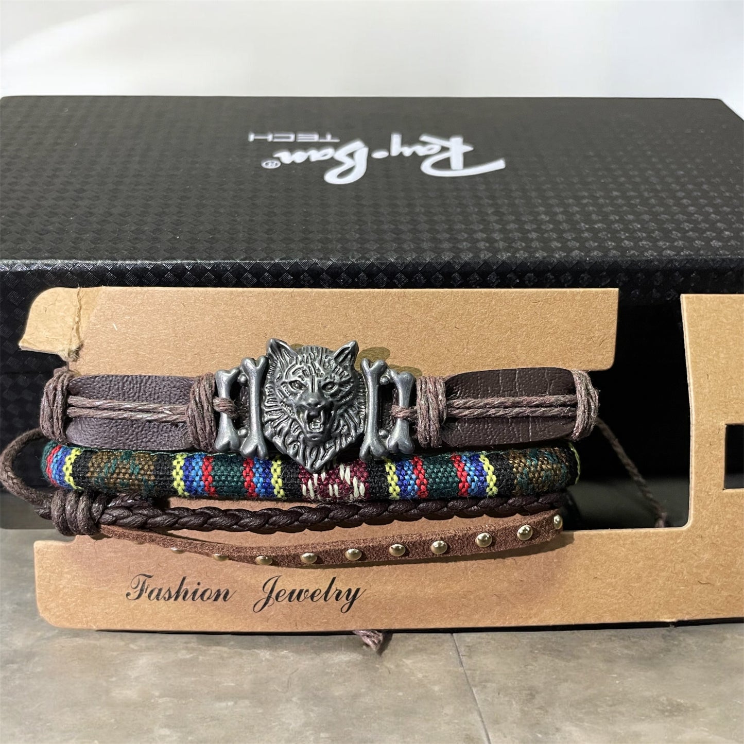 classic leather jaguar bracelet - Zefiro
