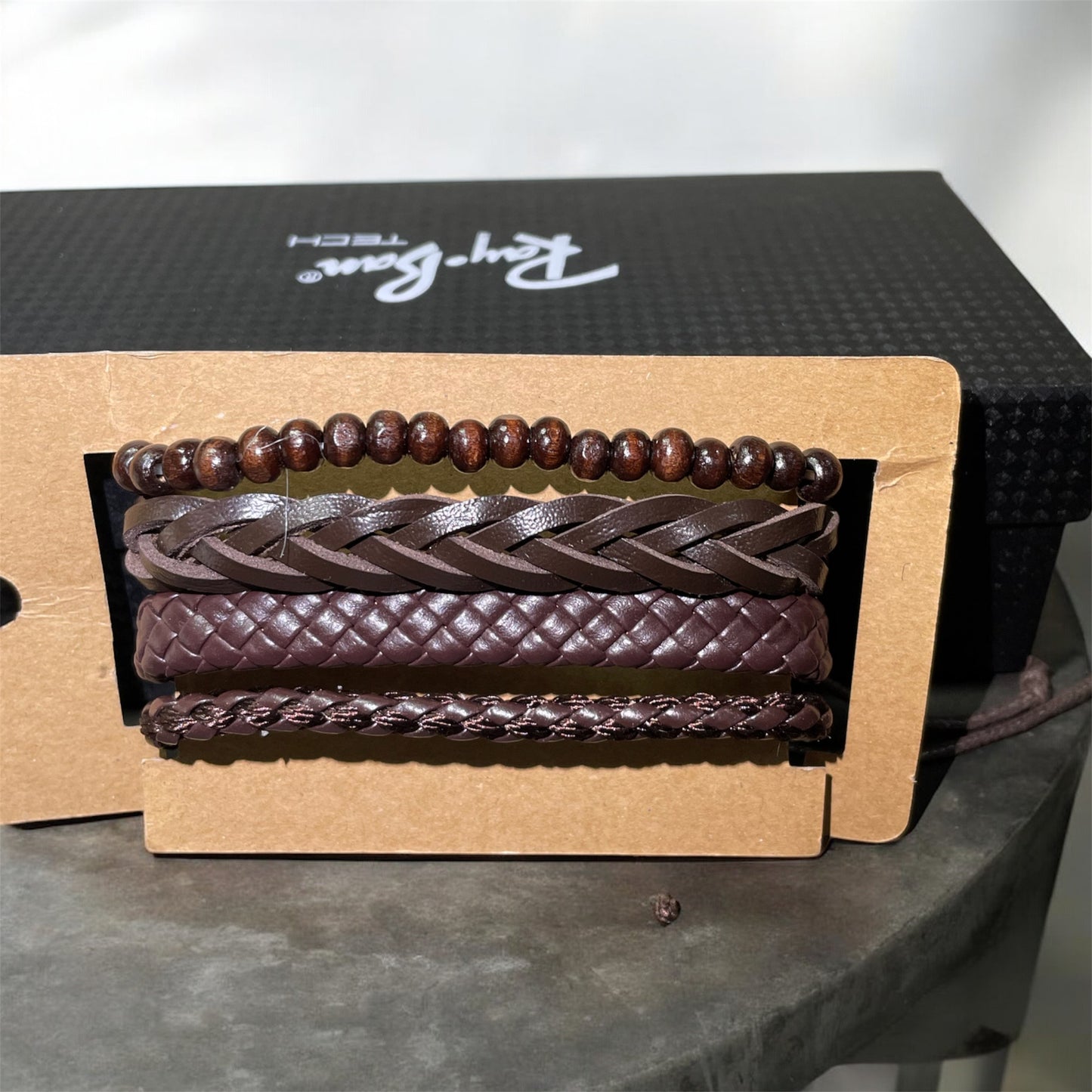 Vintage Brown classic Leather Bracelet - Zefiro
