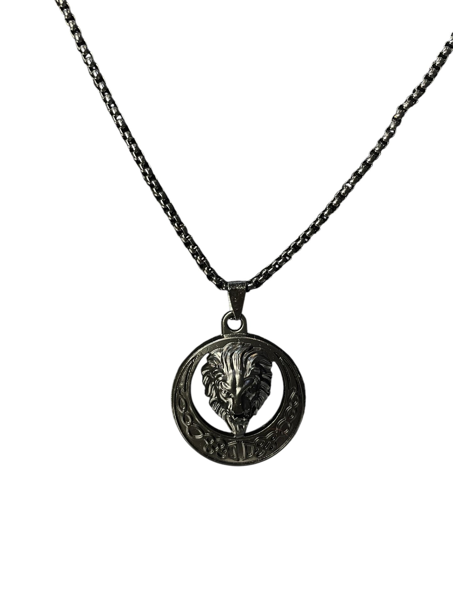 black lion and moon