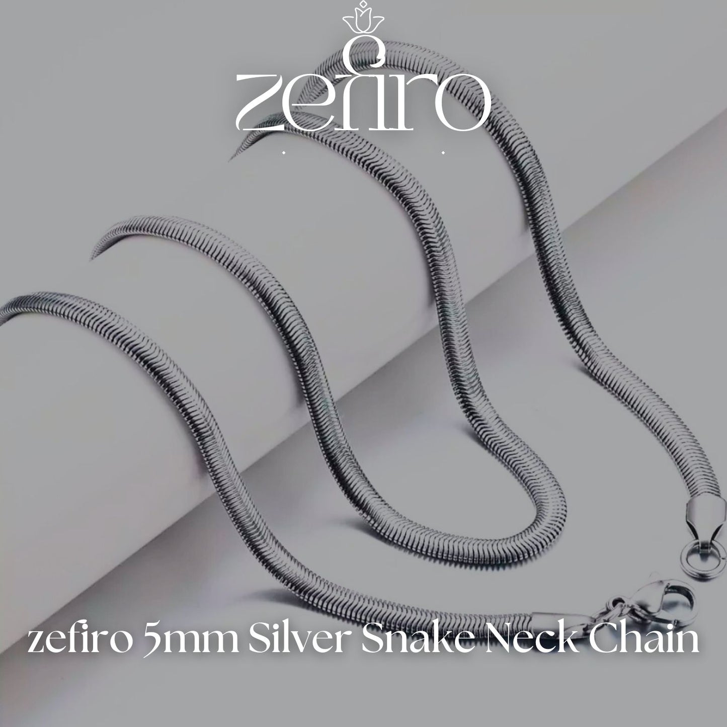 4MM FLAT SNAKE CHAIN - Zefiro