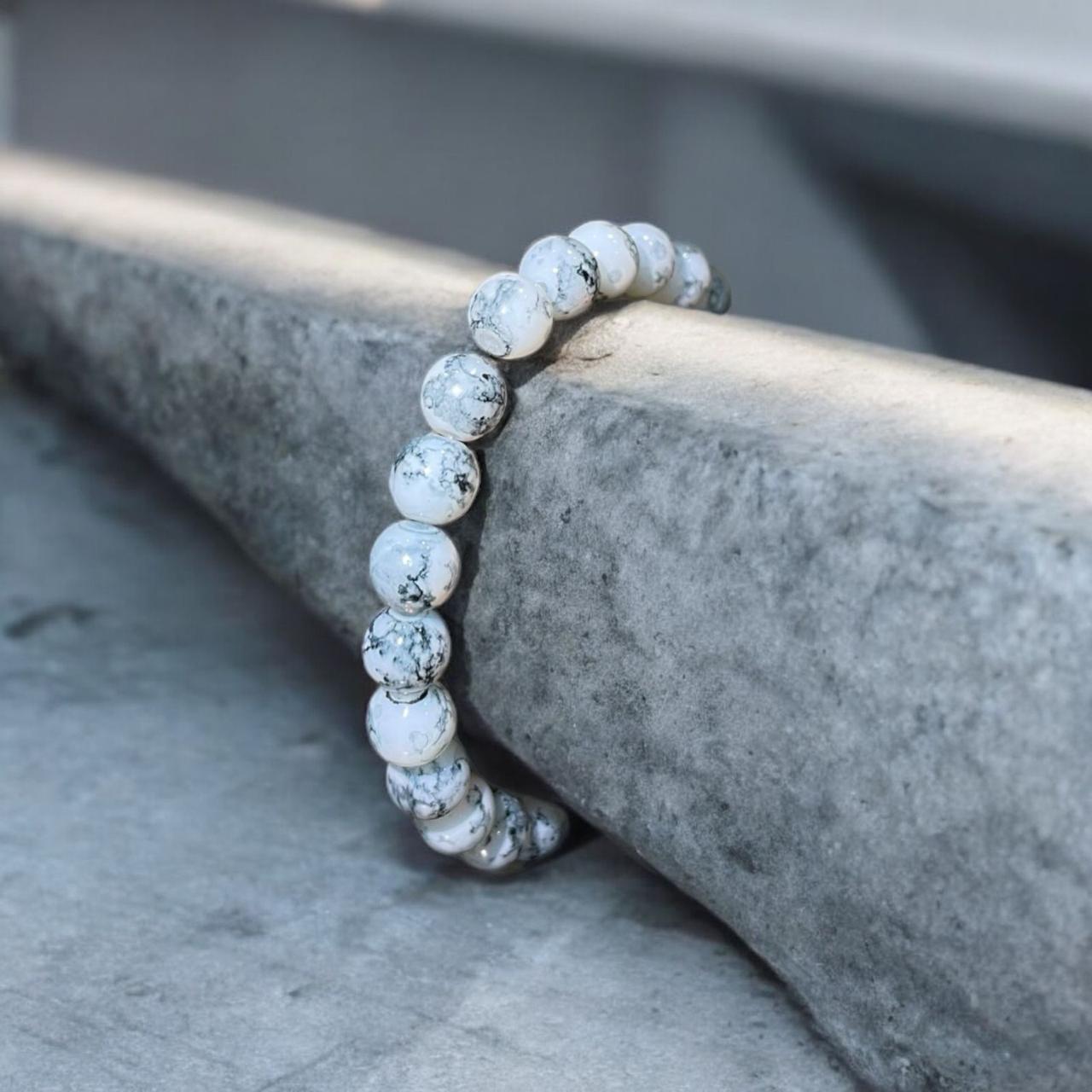 Marbled Onyx Beads Bracelet 2 - Zefiro
