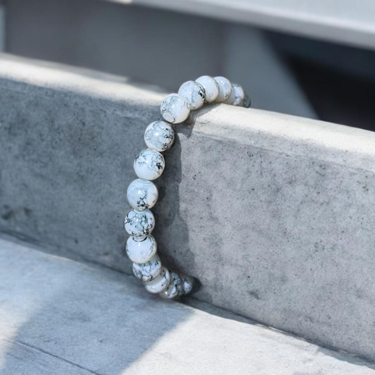 Marbled Onyx Beads Bracelet 2 - Zefiro