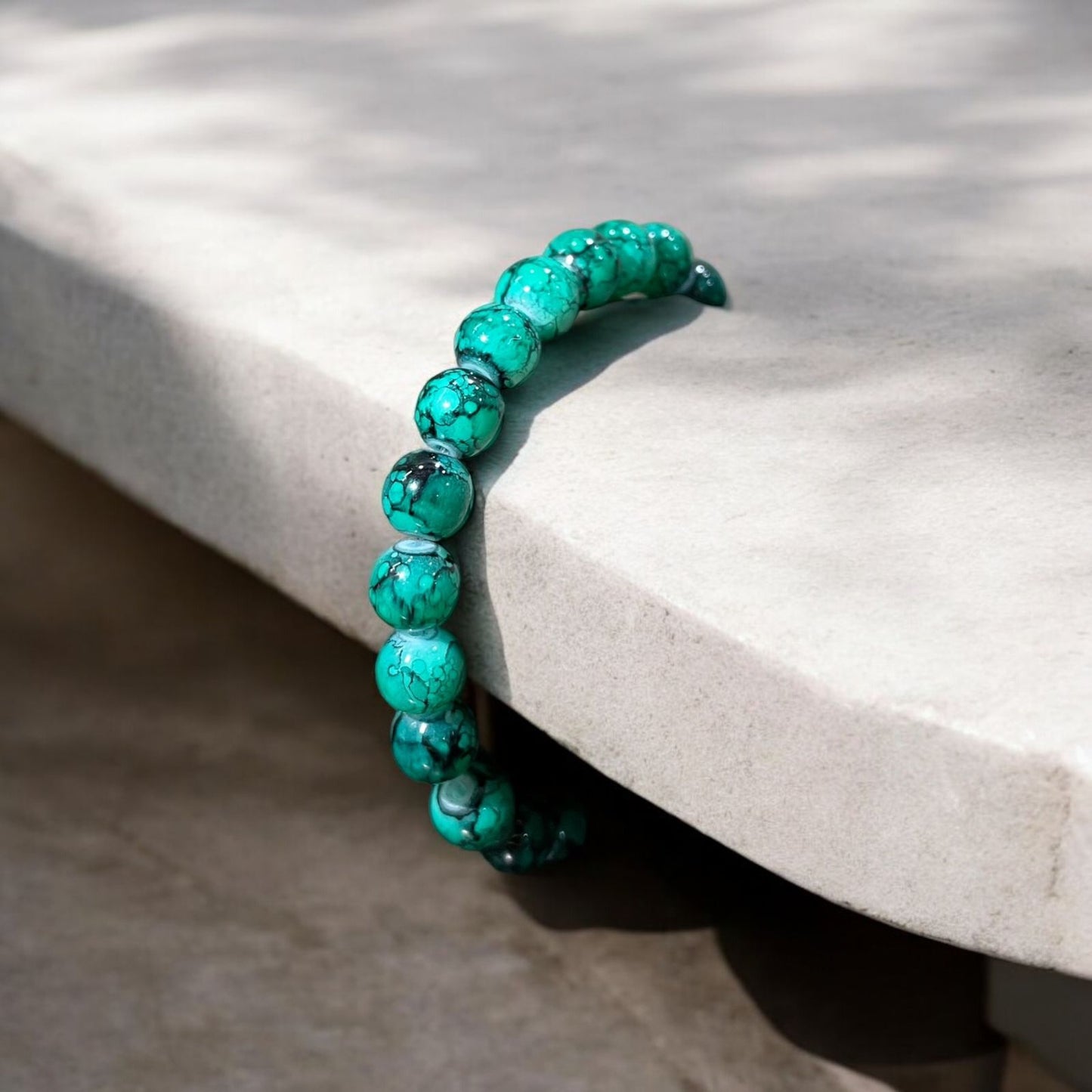 Emerald Jade Beads Bracelet - Zefiro