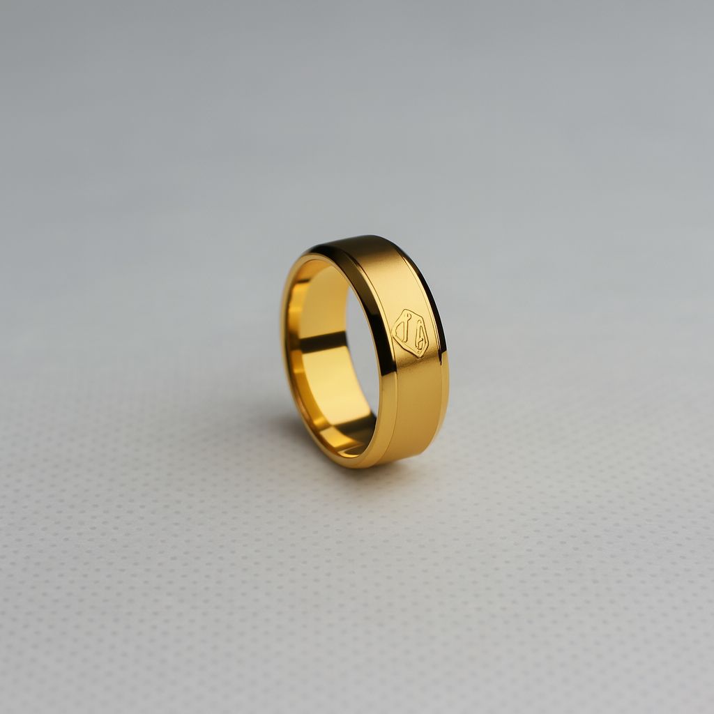 Minimalist Superman Band Ring (golden)