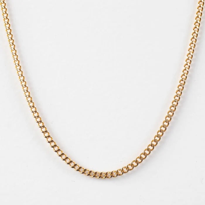 4MM CURB CHAIN (GOLD) - Zefiro
