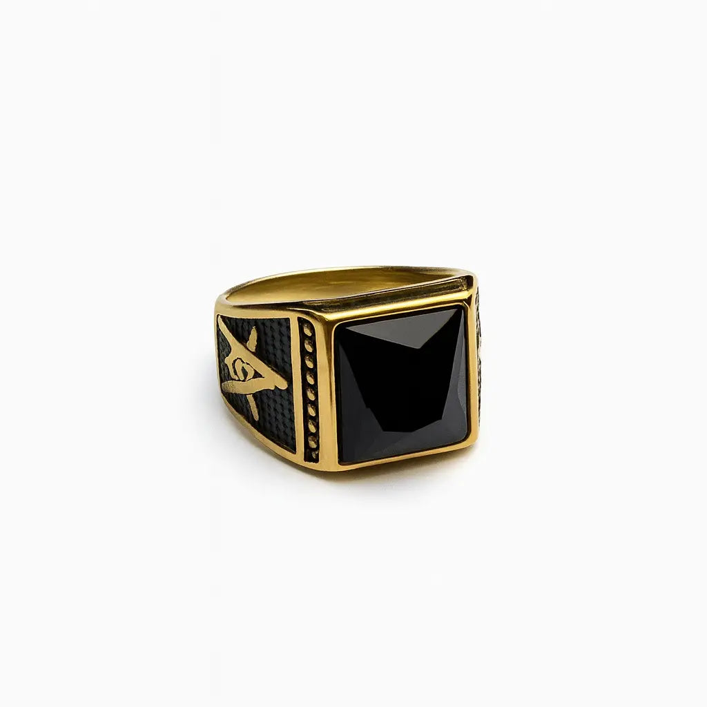 The Black Obsidian Ring (gold)