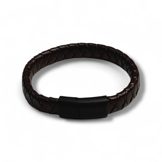 Brown Leather Braid Bracelet