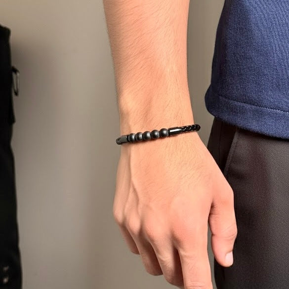 'Zen' Black Onyx Bead Bracelet