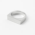 Silver signet Minimal Ring