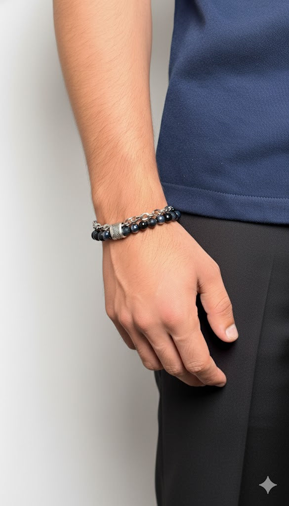 Onyx & Hematite Bracelet