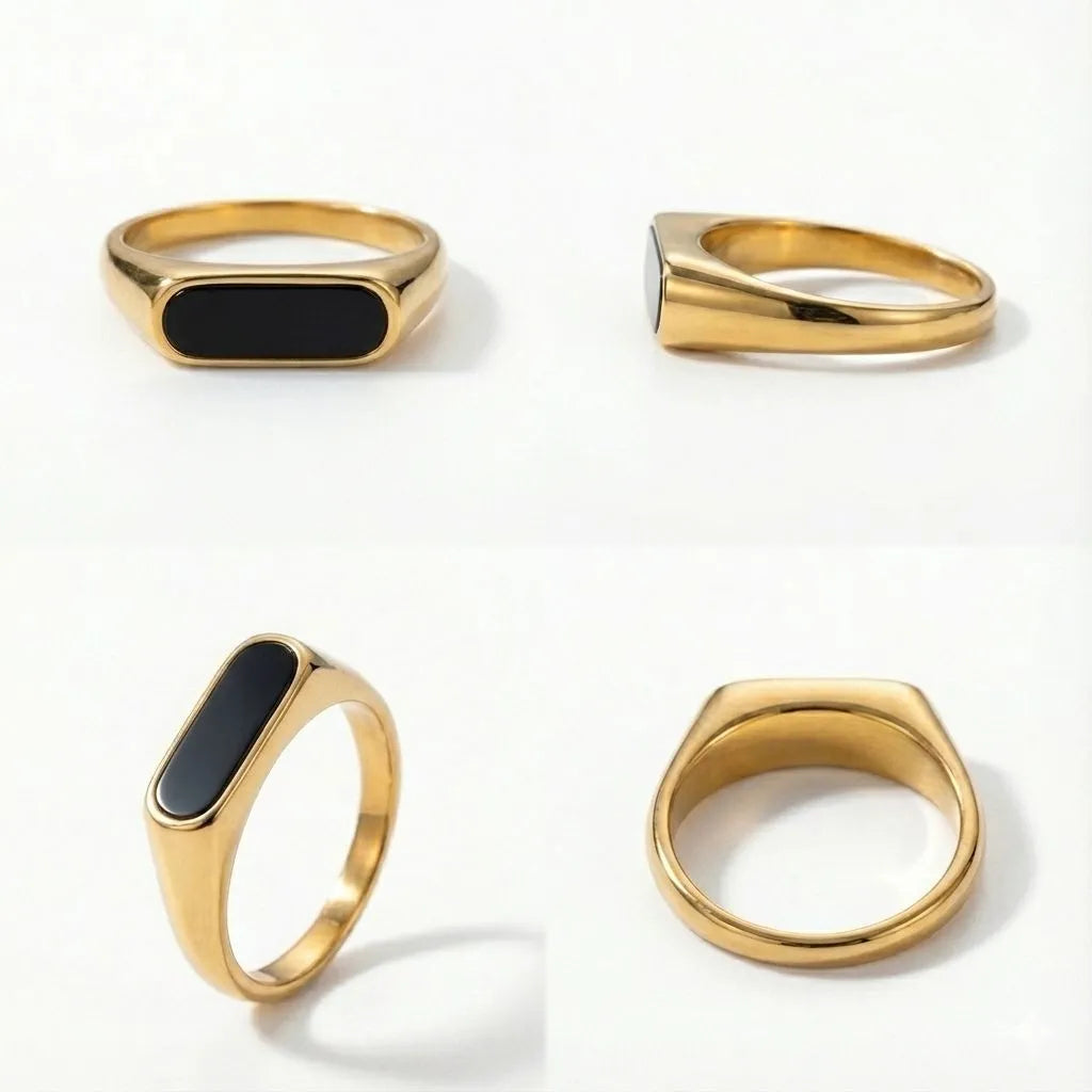 Moonlight Gold Signet Ring