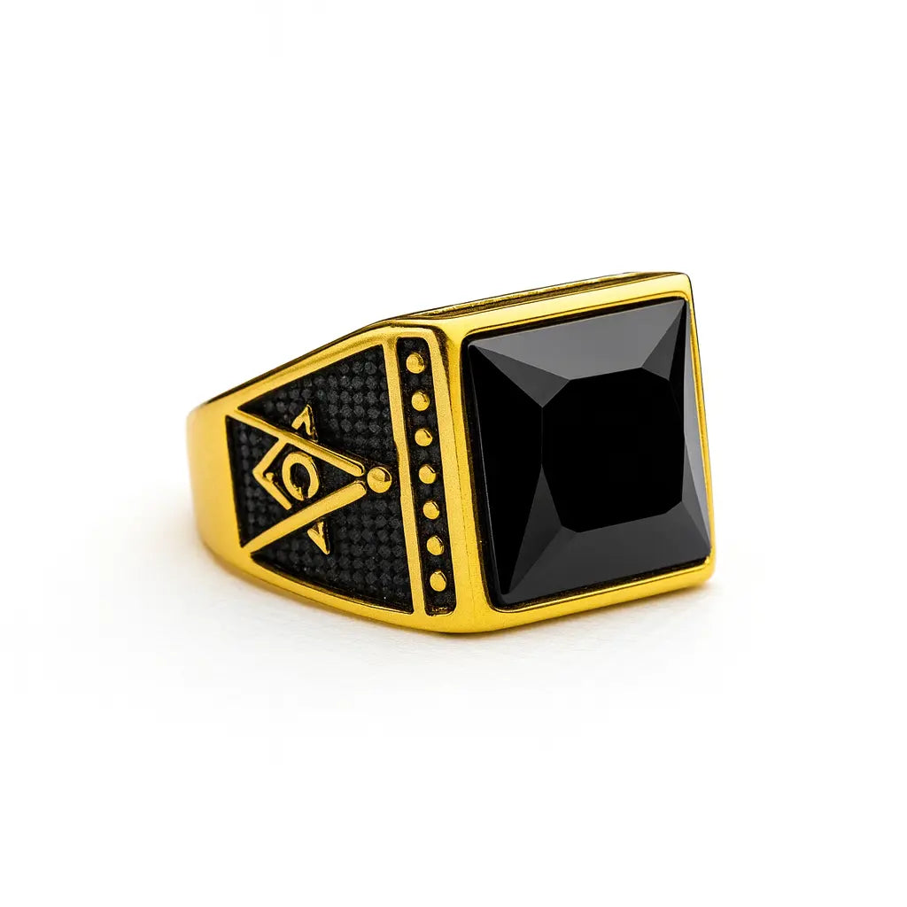 The Black Obsidian Ring (gold)