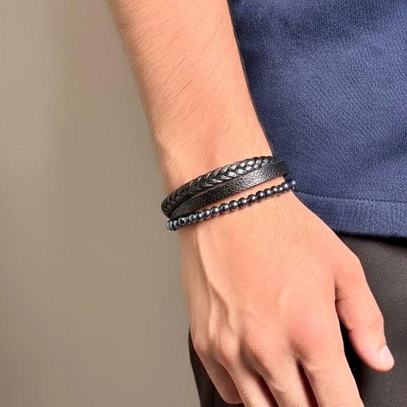 Hematite Multi-Layer Cuff