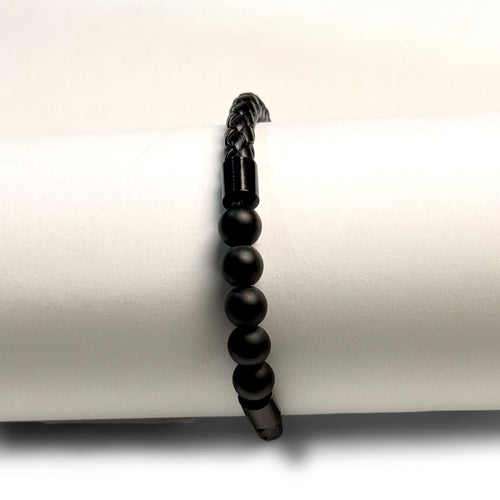 'Zen' Black Onyx Bead Bracelet