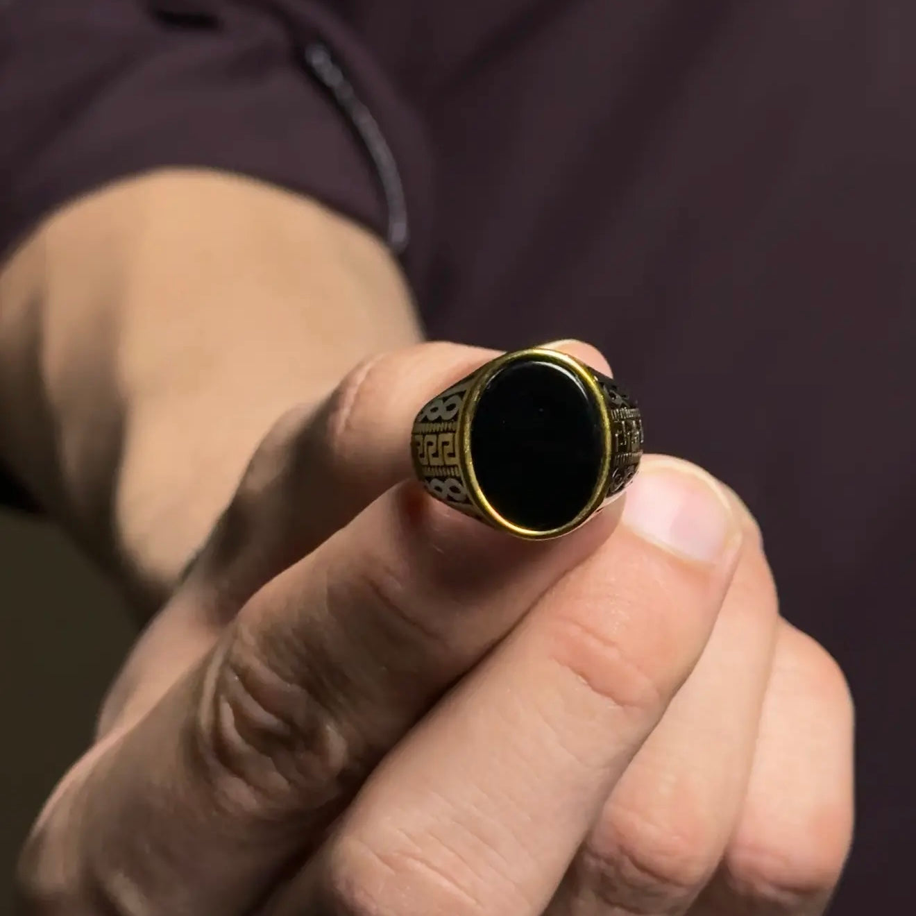 Sultan Noir Dual-Tone Ring