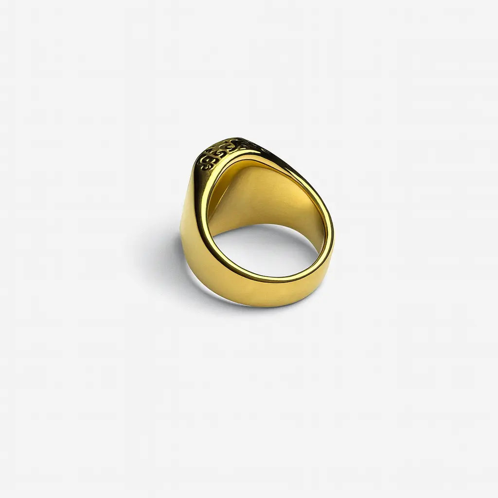 Classic black Turkish ring (gold)