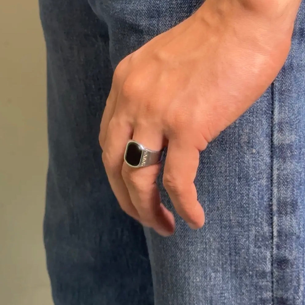 Classic black Turkish ring