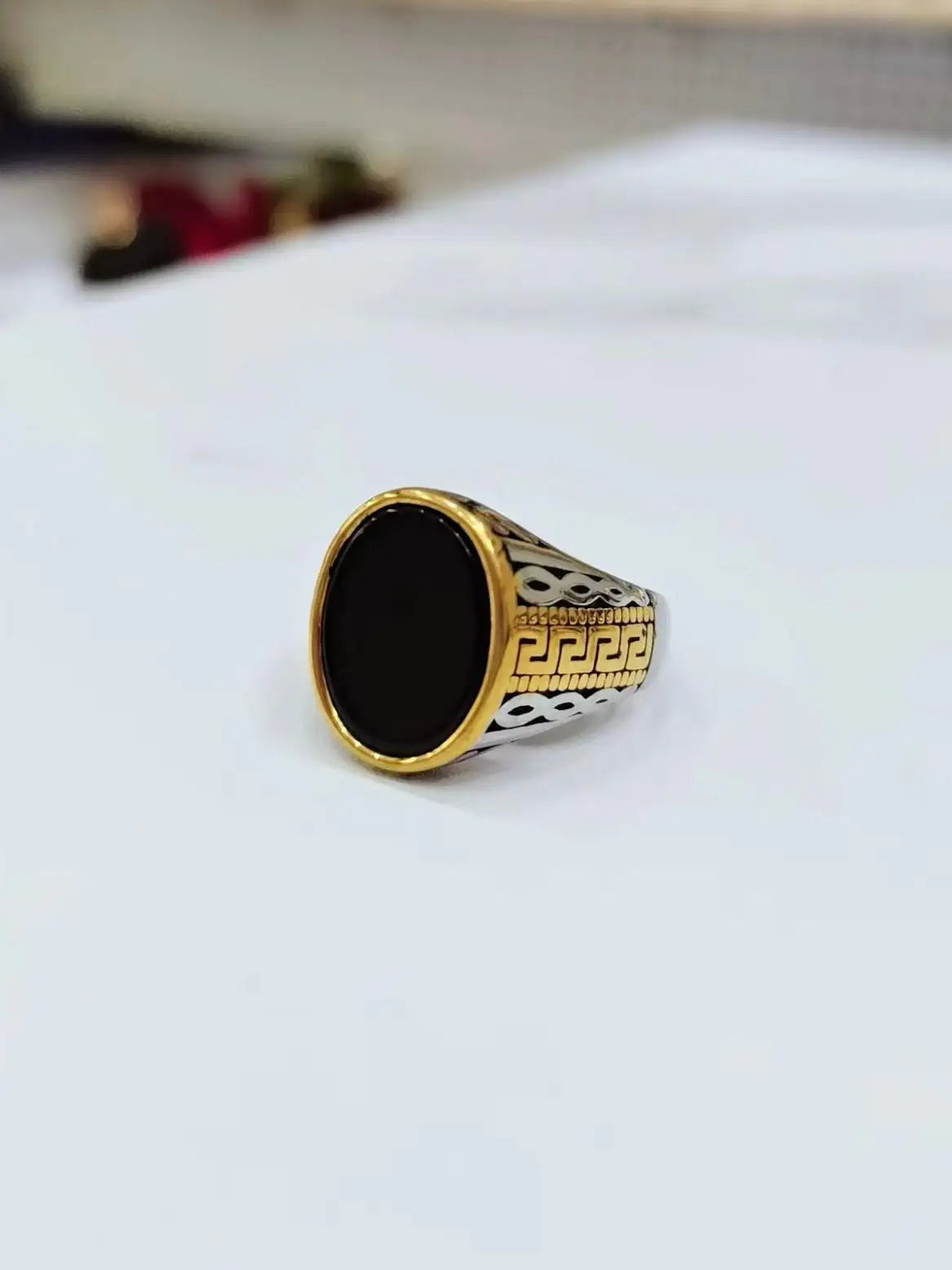 Sultan Noir Dual-Tone Ring