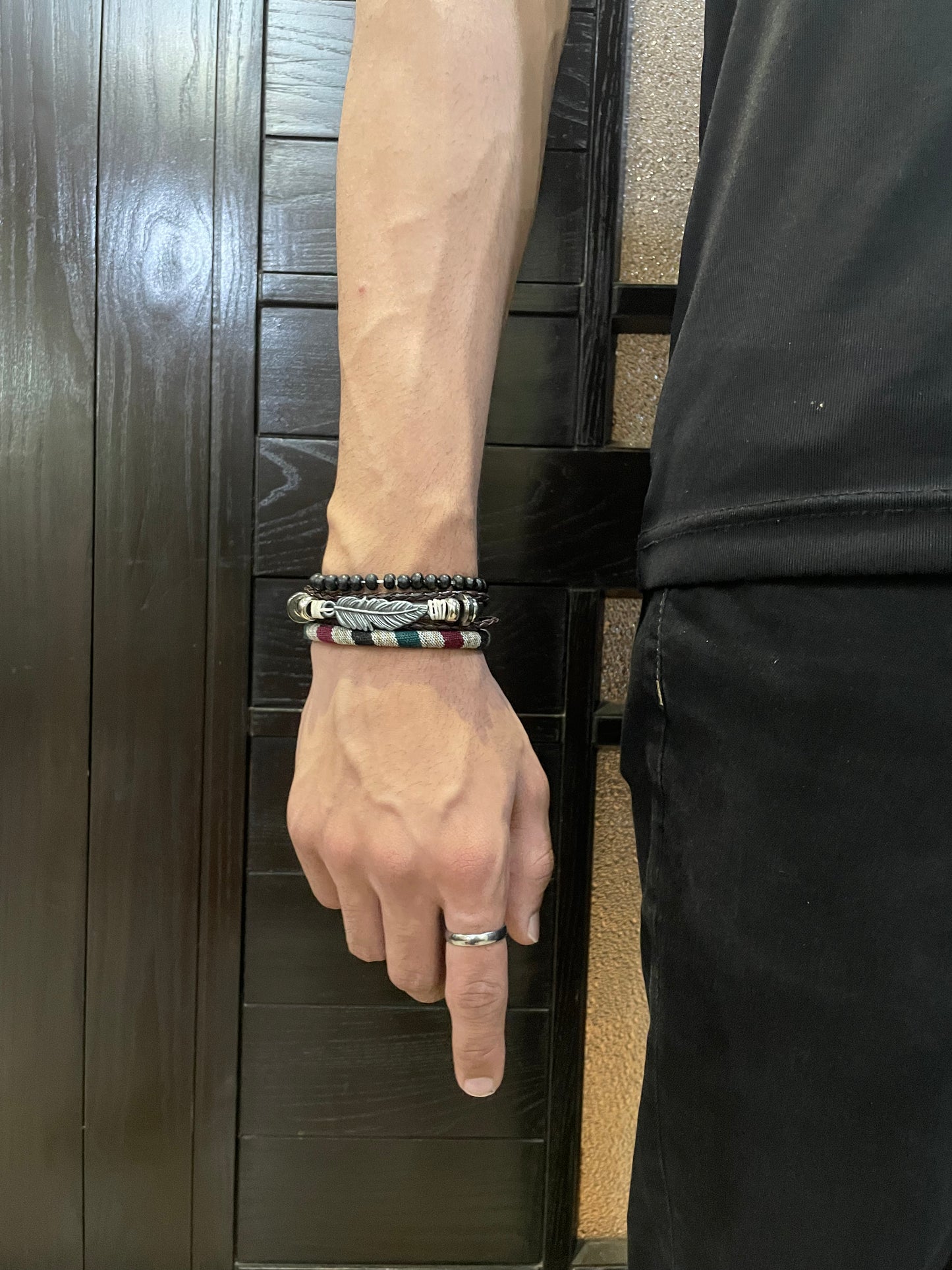 Emberleaf black Leather Bracelet article 3