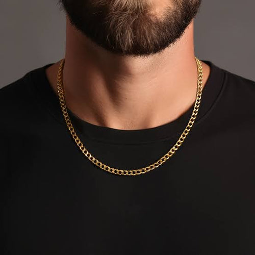 4MM CURB CHAIN (GOLD) - Zefiro