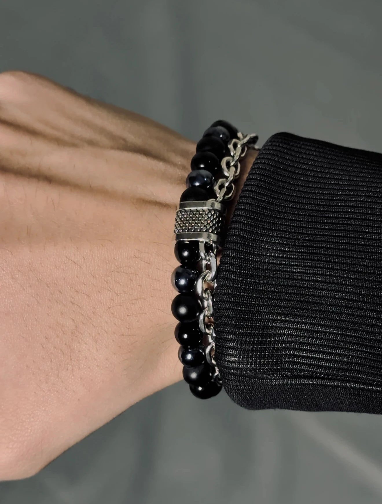 Onyx & Hematite Bracelet