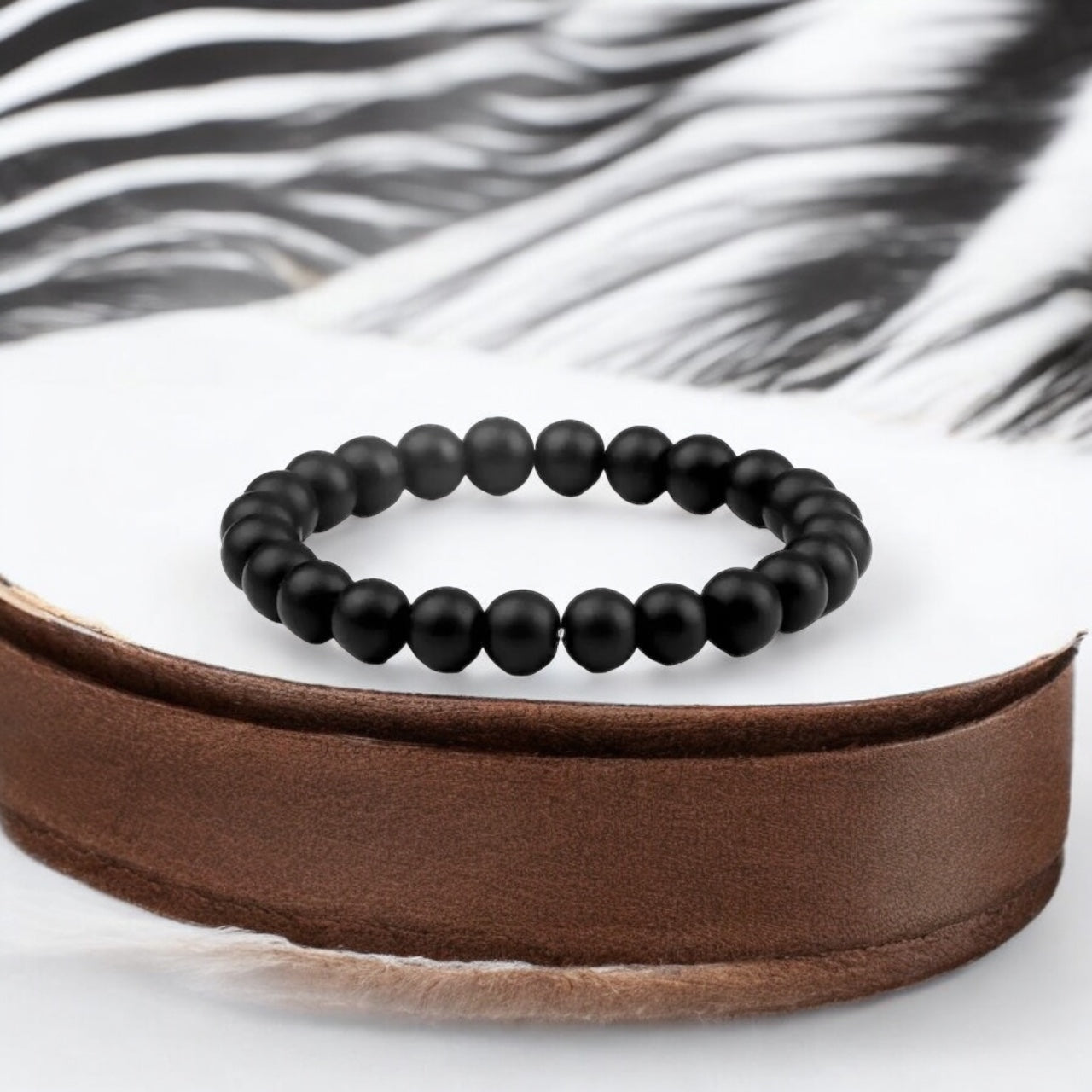 matte black bracelet - Zefiro