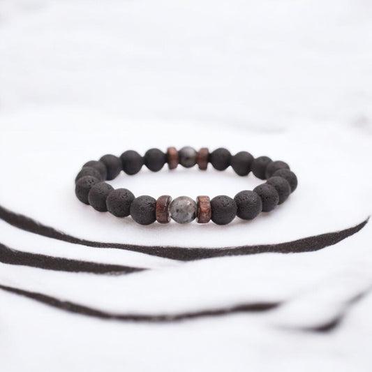 volcanic lava stone bracelet