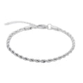 rope chain minimal bracelet (silver)