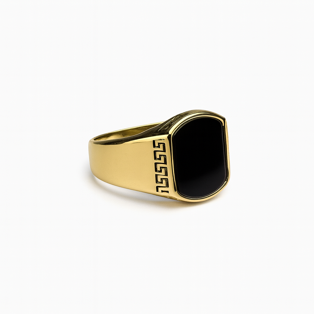 Classic black Turkish ring (gold)
