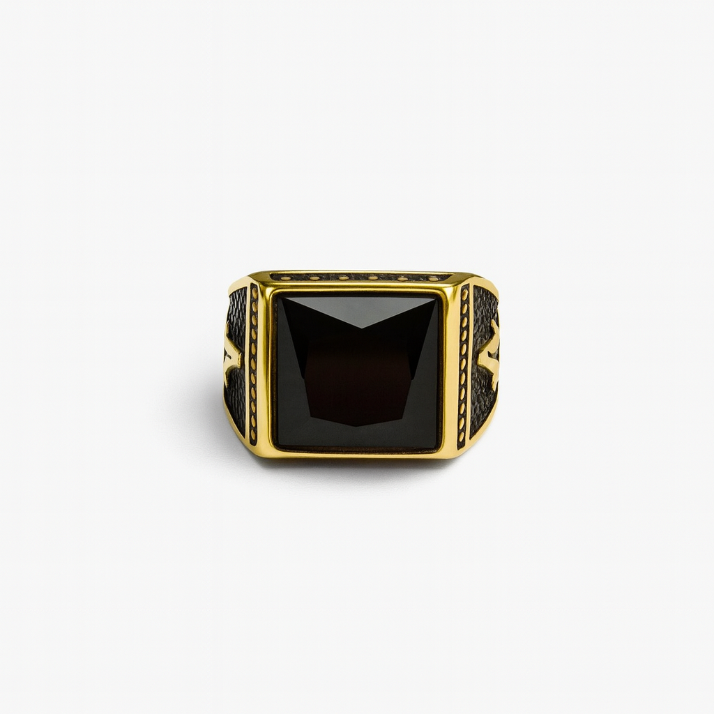 The Black Obsidian Ring (gold)