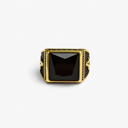 The Black Obsidian Ring (gold)