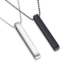 Vertical Bar Pendant Necklace