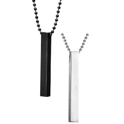 Vertical Bar Pendant Necklace