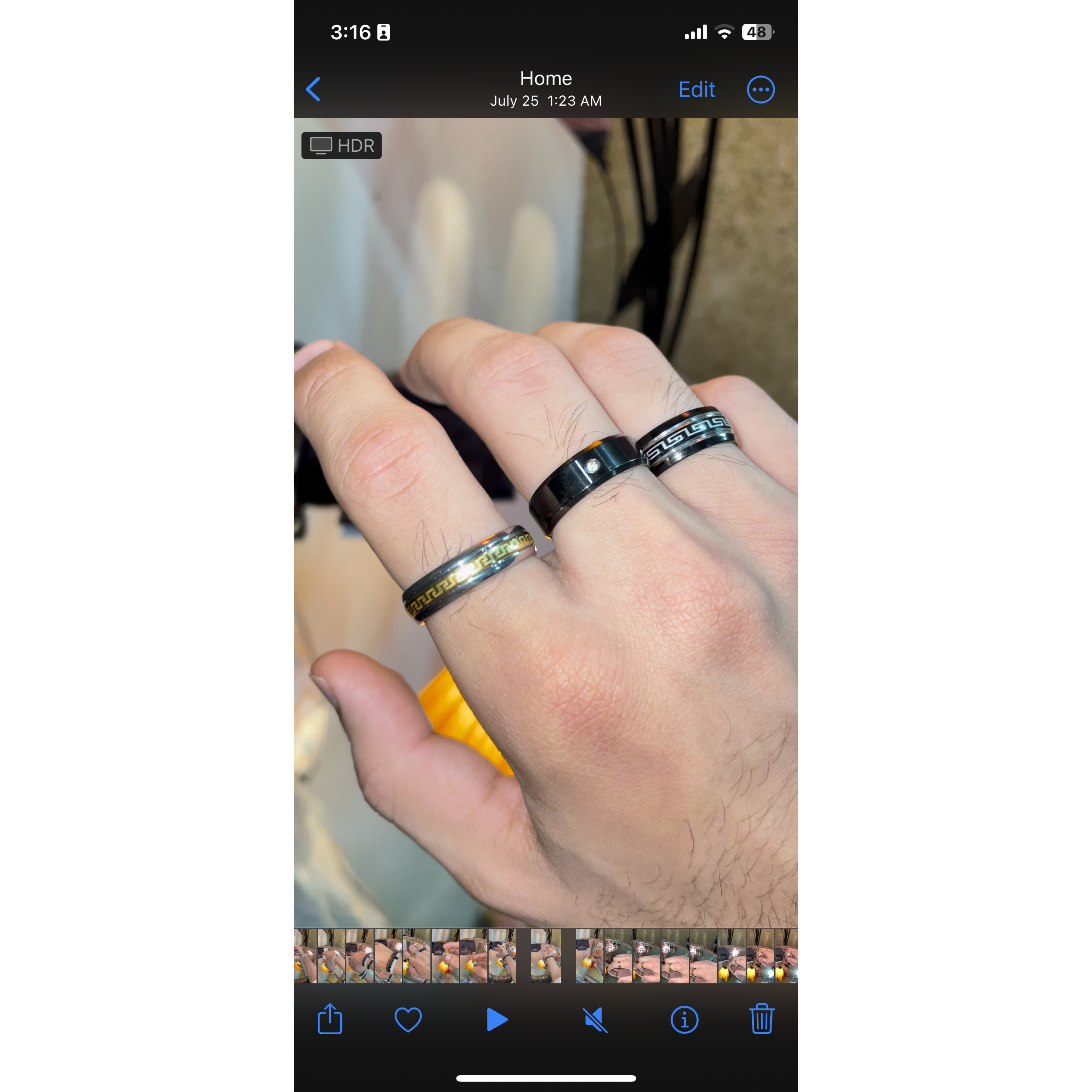 Zircon Dot Black Ceramic Ring - Zefiro