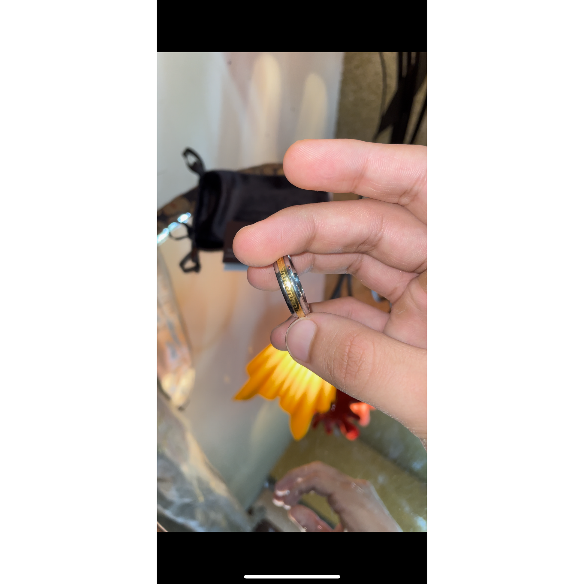 Greek Wave Design Golden Silver Ring - Zefiro