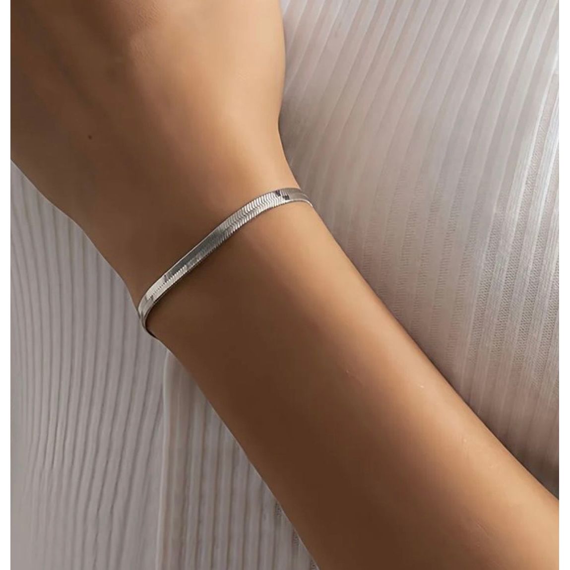 Silver Serpent Snake Chain Bracelet - Zefiro