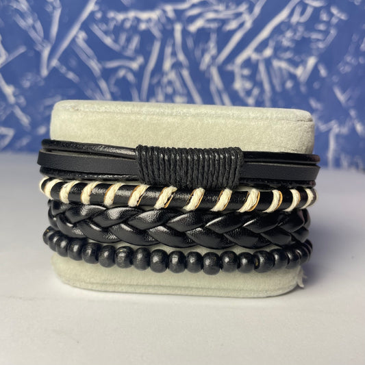 classic leather W&B bracelet - Zefiro