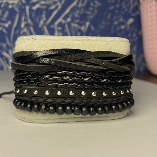 leather black straps bundle