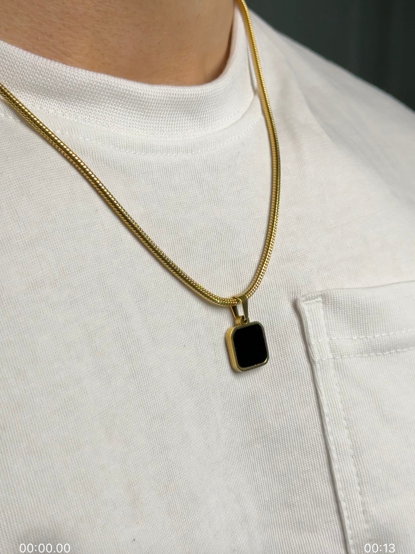 night and dawn pendant (gold)