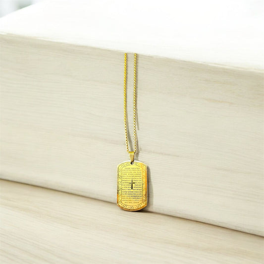 Gold-Plated Prayer necklace