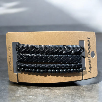 classic leather Black bracelets - Zefiro