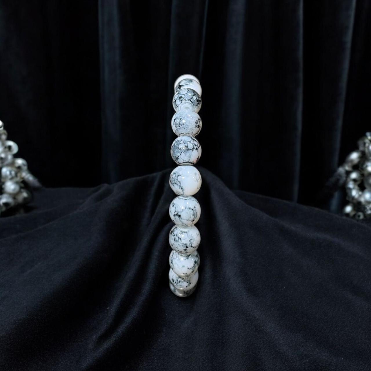 Marbled Onyx Beads Bracelet 2 - Zefiro