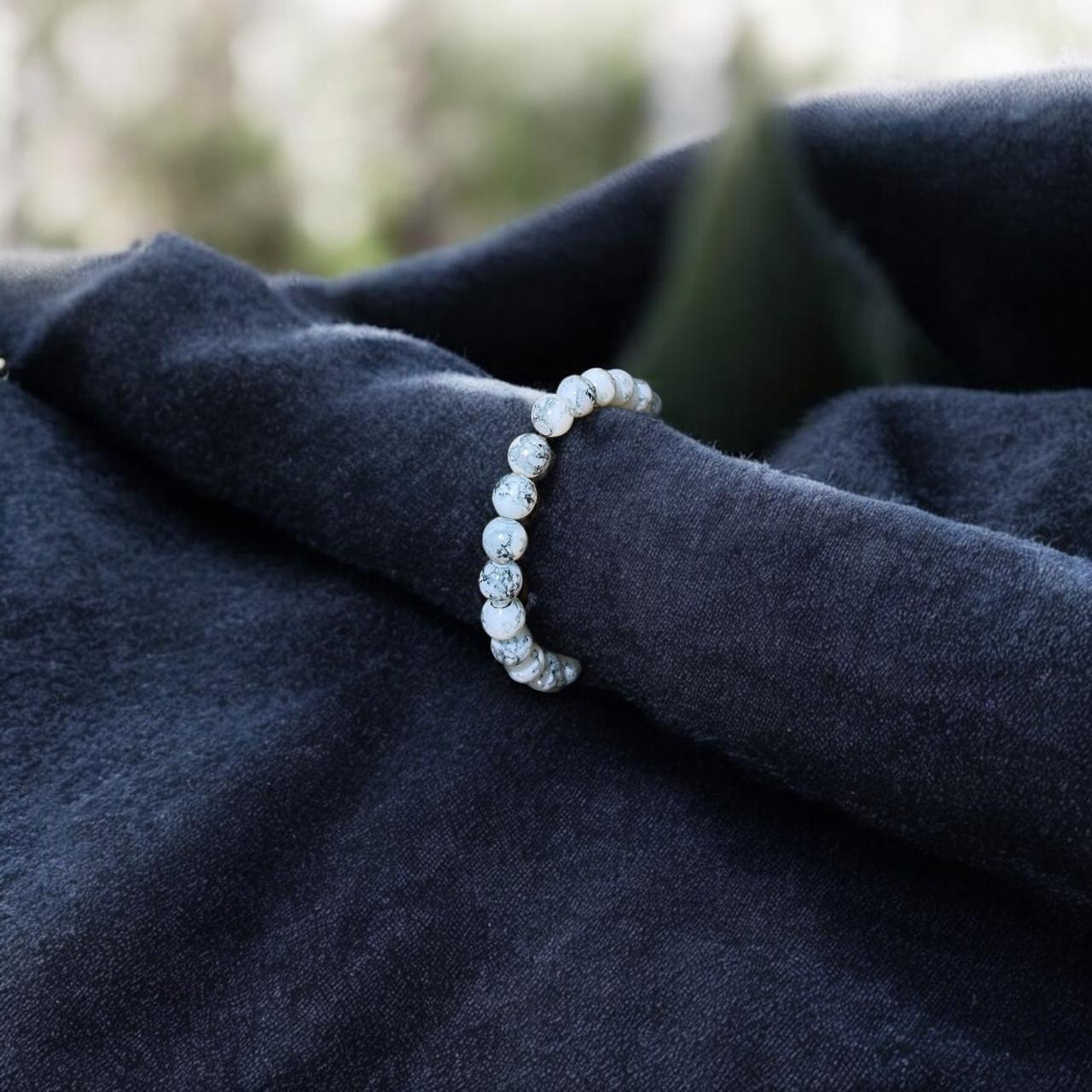 Marbled Onyx Beads Bracelet 2 - Zefiro