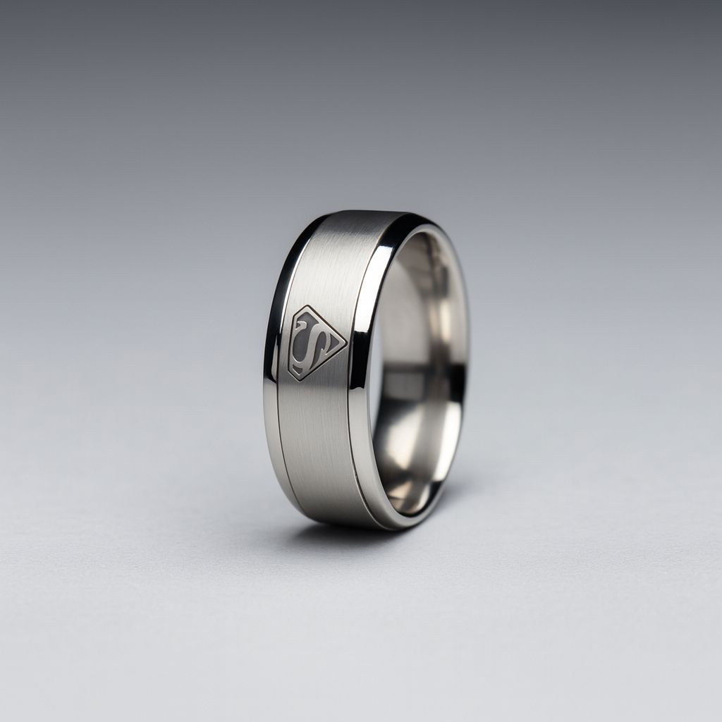 Minimalist Superman Band Ring (silver)